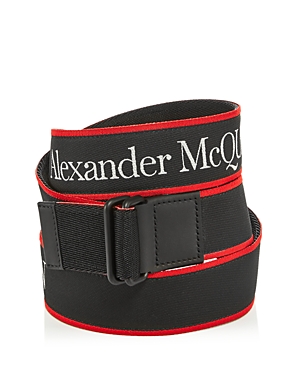 Alexander McQUEEN Camera Men's Logo Webbing Belt