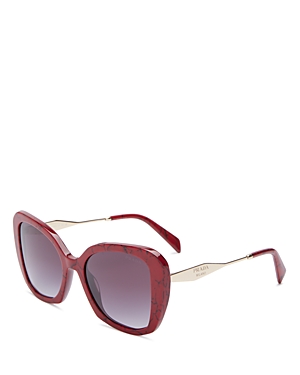 Prada Butterfly Sunglasses, 53mm In Red/gray Gradient