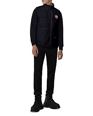 Canada Goose Freestyle Down Vest In Navy/red/classic Camo