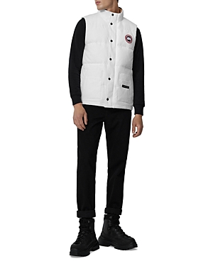 Shop Canada Goose Freestyle Down Vest In White/spruce/sandstone