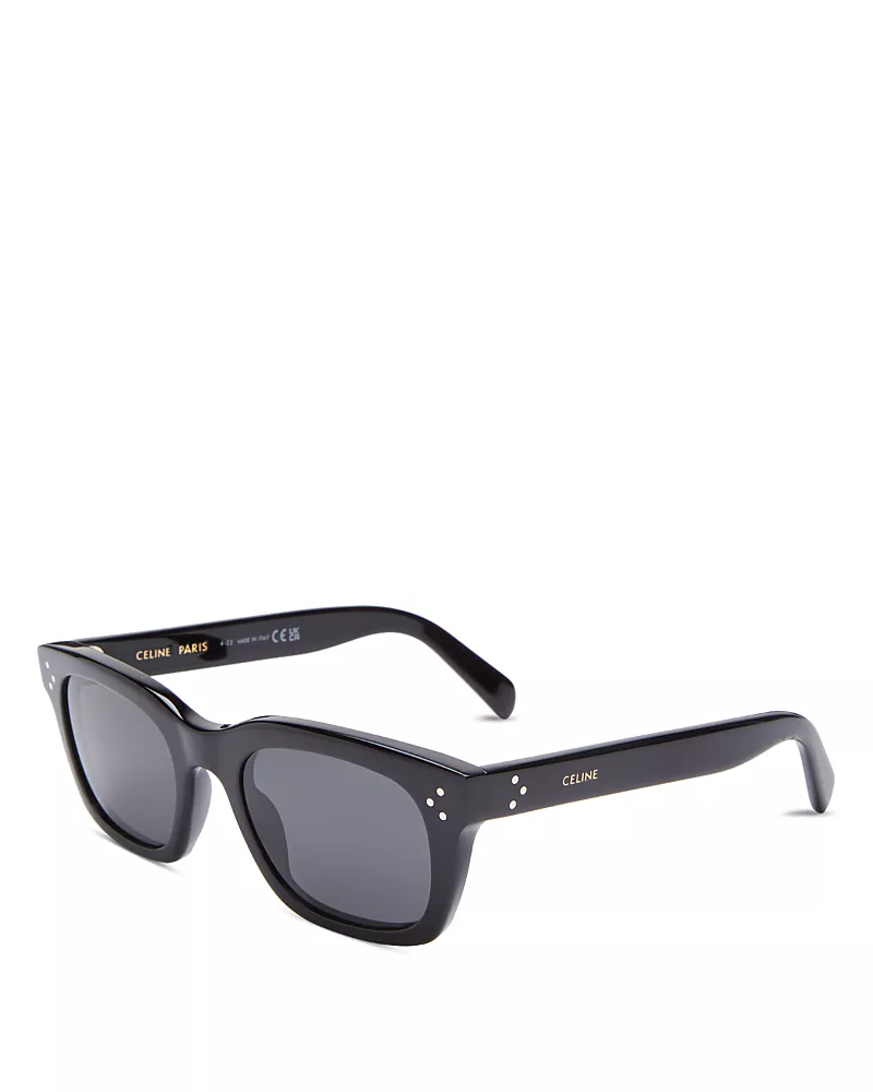 Celine Bold 3 Dots Rectangular Sunglasses, 51mm