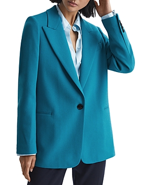 Reiss Blake Wool Blazer In Turquoise