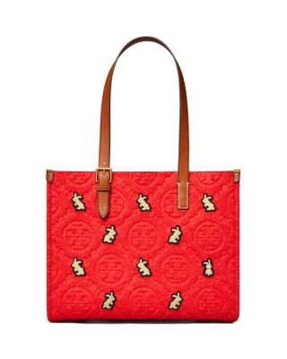 Tory Burch - Small T Monogram Embroidered Rabbit Tote