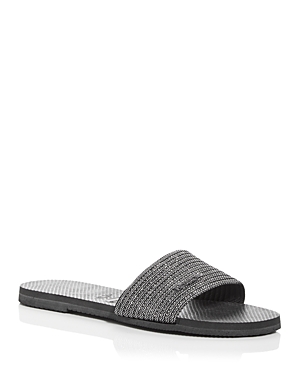 Shop Havaianas Women's You Malta Metallic Slide Sandals In Black