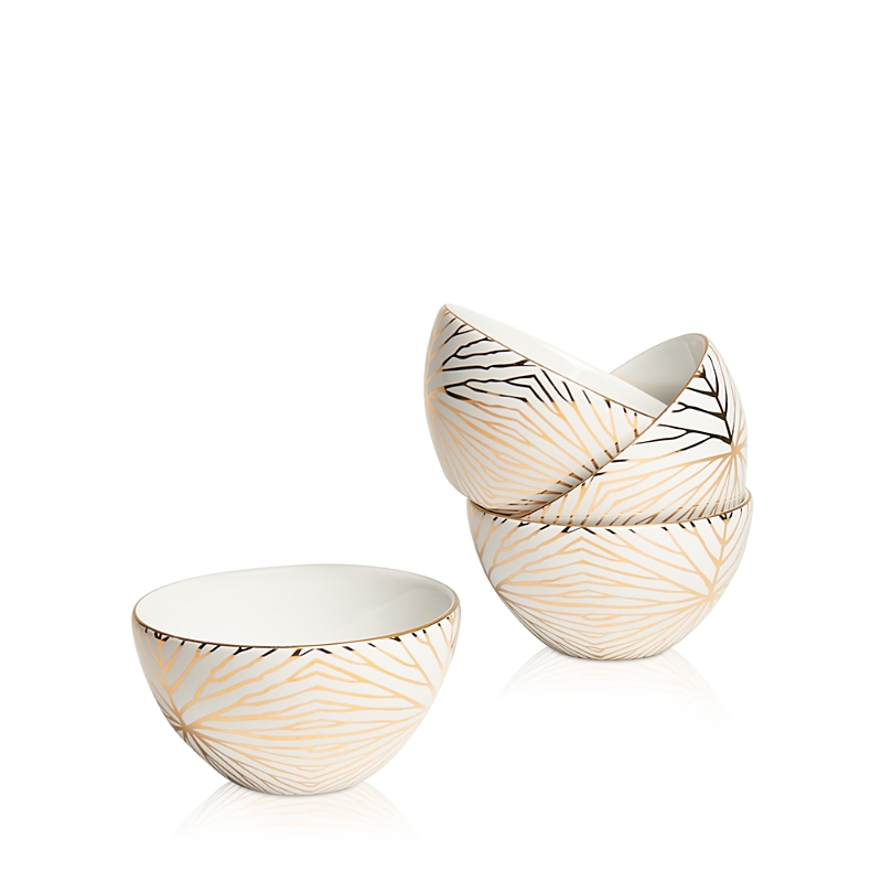 Talianna Lily Pad Dessert Bowls, Set Of 4 In Multi