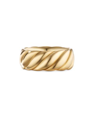 David Yurman - Men's 18K Yellow Gold Sculptured Cable Band