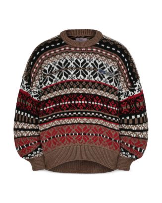 Martine Rose Fair Isle Knit Oversized Fit Wool Sweater