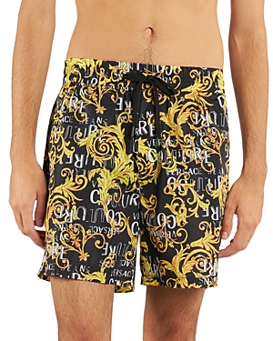 VERSACE JEANS COUTURE BAROQUE LOGO PRINT SHORTS