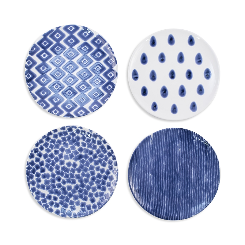 Vietri Santorini Assorted Salad Plates, Set Of 4