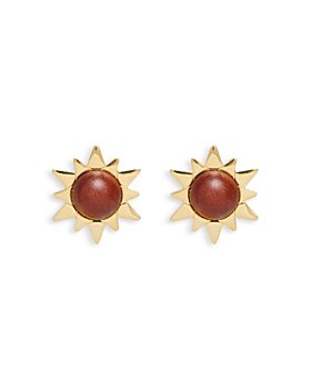 Lele Sadoughi - Wood Ball Sun Drop Earrings in 14K Gold Plated