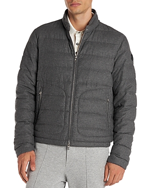 Shop Moncler Acorus Giubbotto Jacket In Medium Gray