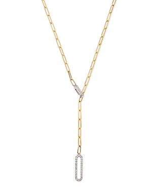Bloomingdale's Diamond Paperclip Lariat Necklace in 14K Yellow Gold, 0.30 ct. t.w. - 100% Exclusive
