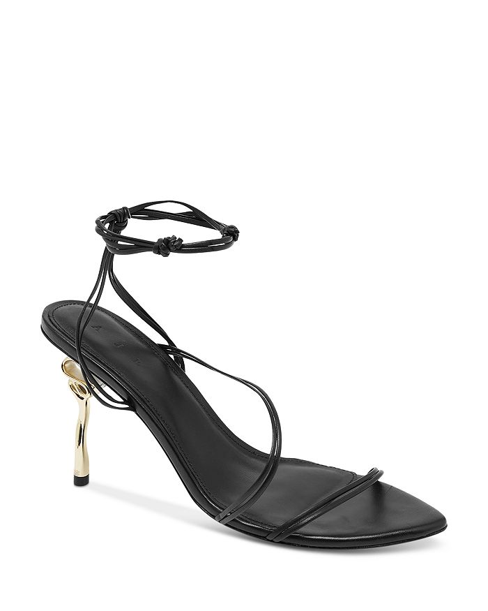 Aje Women's Queen Ankle Strap Metal Rib High Heel Sandals | Bloomingdale's