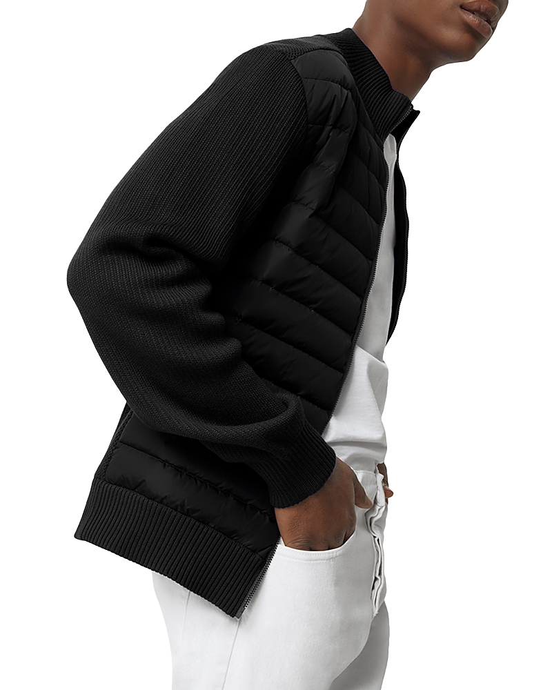 Shop Canada Goose Hybridge Mixed-media Jacket In Black