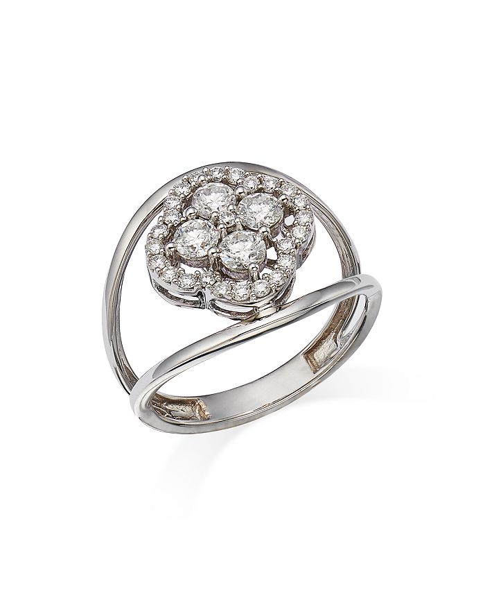 Bloomingdale's - Diamond Clover Ring in 14K White Gold, 0.75 ct. t.w. - 100% Exclusive