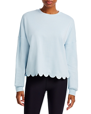 Aqua Athletic Scalloped Sweatshirt - 100% Exclusive In Iceberg