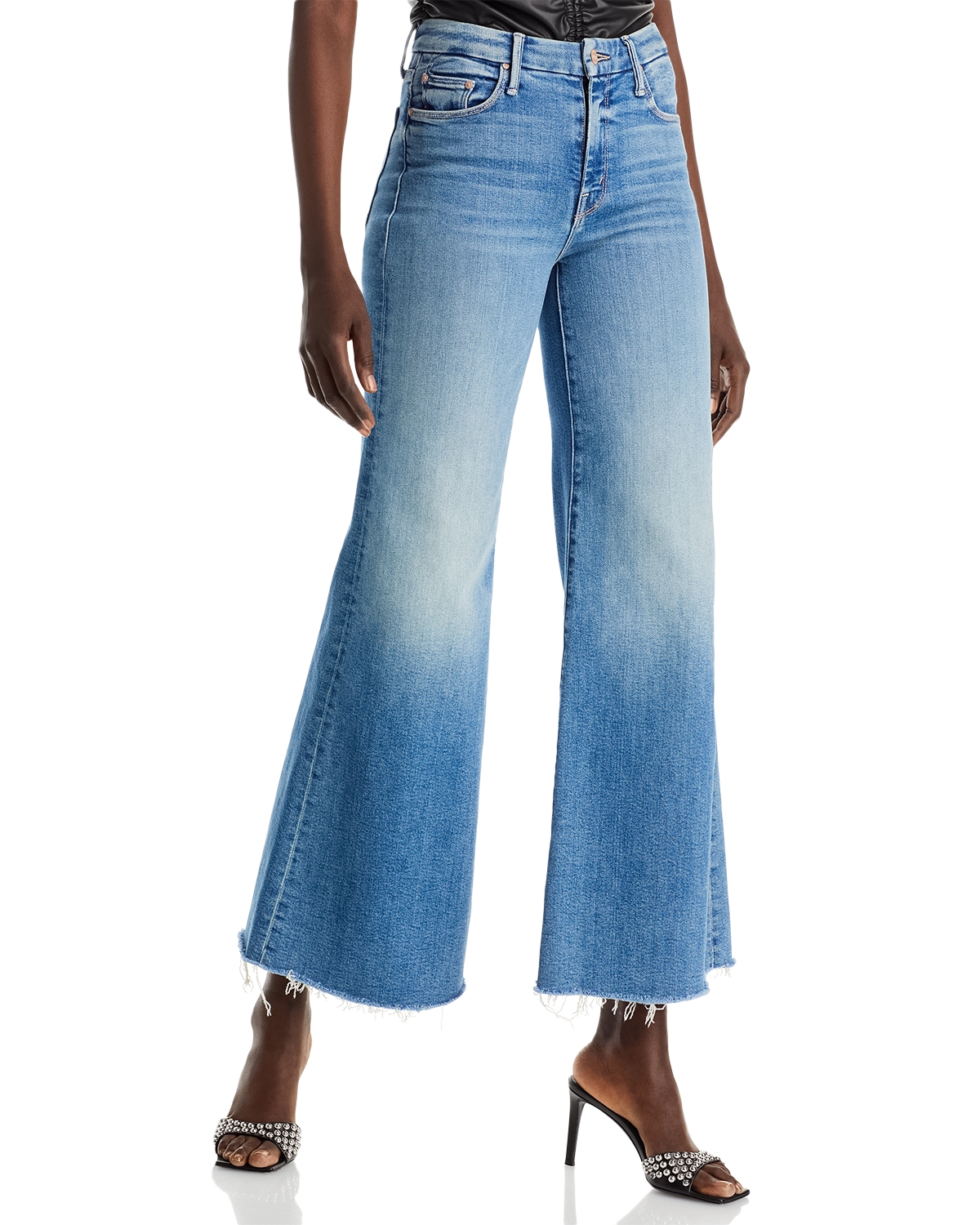 Mother The Roller High-Rise Wide-Leg Jean in Riding the Cliffside