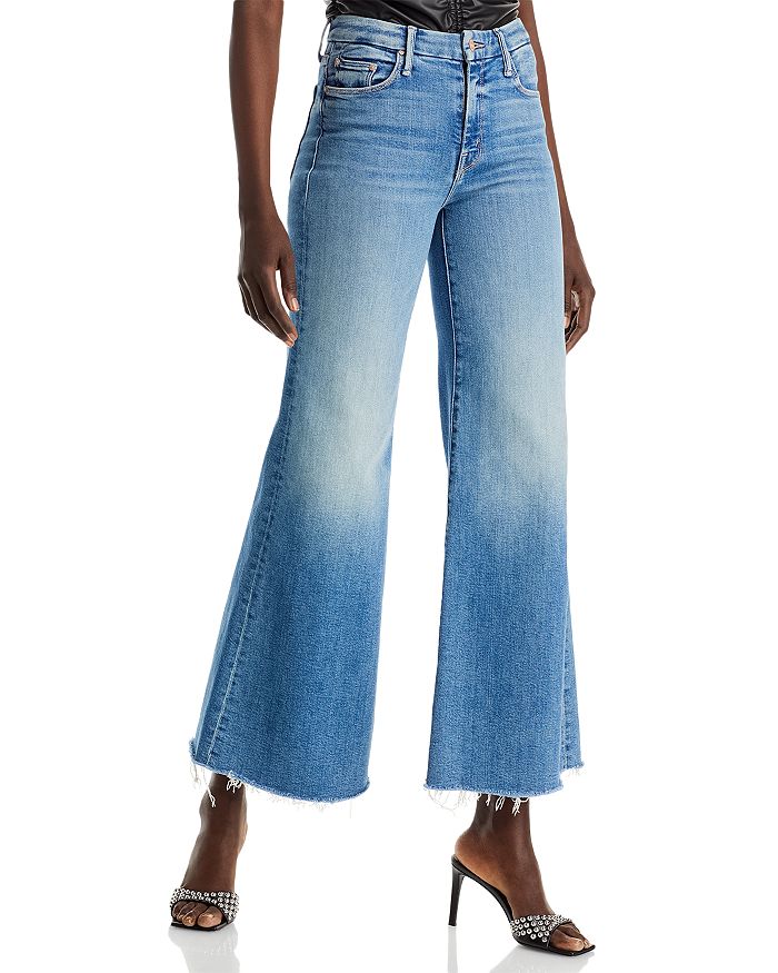 MOTHER - The Roller High Rise Wide Leg Jeans in Riding the Cliffside