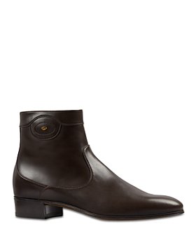 Gucci - Men's Side Zip Leather Boots