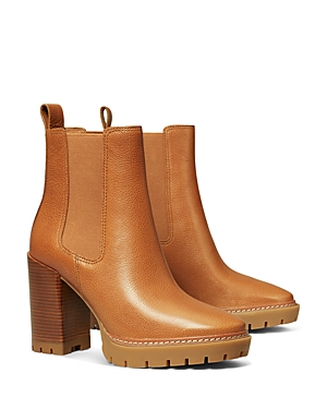 Tory Burch Chelsea 70mm Lug Bootie In Toasted Caramel