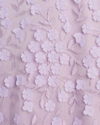 3D Flower V Neck Gown