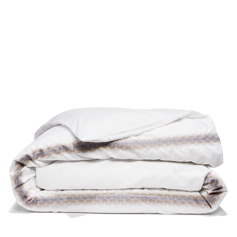 Amalia Home Collection Arcada Duvet Cover, King - Exclusive In White/greige