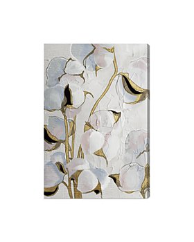 Oliver Gal 'LV Gold' Fashion and Glam Wall Art Canvas Print - Gold, White - 20 x 20