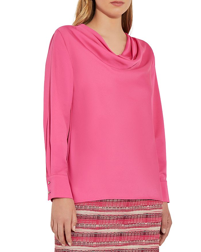 Misook Draped Cowl Neck Blouse Bloomingdale's