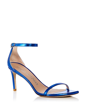 Stuart Weitzman Women's Nudistcurve 75 Ankle Strap Sandals In Mykonos Blue