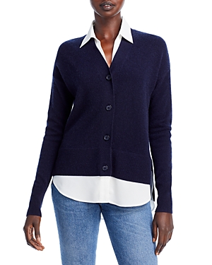 C By Bloomingdale's Cashmere Twofer Cashmere Cardigan Sweater - 100% Exclusive In Navy