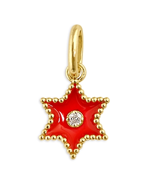Gigi Clozeau 18K Yellow Gold Etoile Coral Star Diamond Pendant