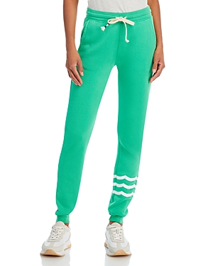 Sol Angeles Hacci Waves Slim Jogger Pants In Lime
