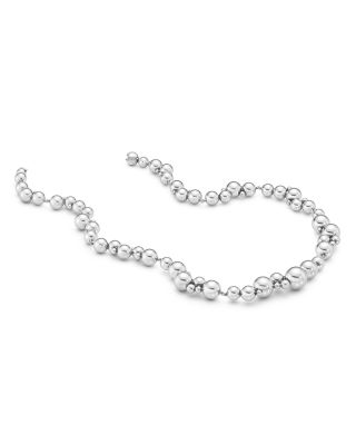 Sterling Silver Moonlight Grapes Bead Cluster Collar Necklace, 16"