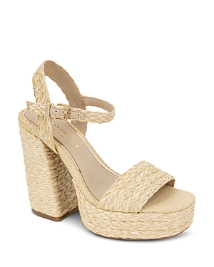 Kenneth Cole Women's Dolly Ankle Strap Espadrille Platform Sandals In Ivory