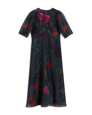 【TED BAKER】素敵☆Mekaylaフローラル エンパイア ミディドレス Ted Baker Mekayla Empire Line Printed Puff Sleeve Midi Dress