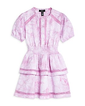 AQUA - Girls' Tie Dye Cupcake Smocked Waist Ruffle Dress - Big Kid - 100% Exclusive