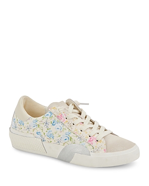Dolce Vita Women's Zina Lace-up Sneakers Women's Shoes In Blue Floral