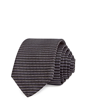 The Men's Store At Bloomingdale's Diagonal Micro Stripe Silk Skinny Tie - 100% Exclusive In Black