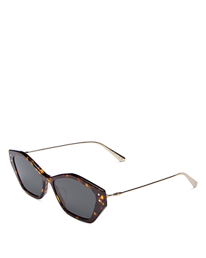 Dior S1u Geometric Sunglasses, 56mm In Dark Havana/gray Solid