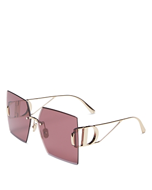 Dior 30montaigne S7u Square Sunglasses, 64mm In Gold/pink Solid