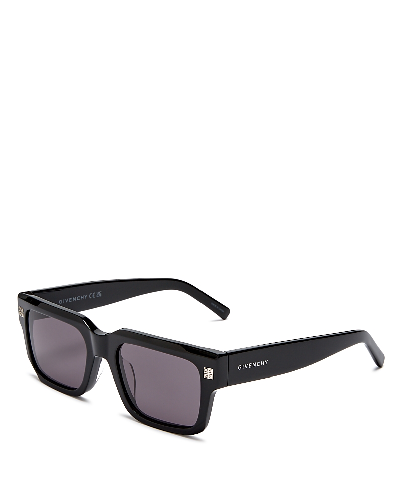 Givenchy Gv Day 53mm Square Sunglasses In Shiny Black Smoke
