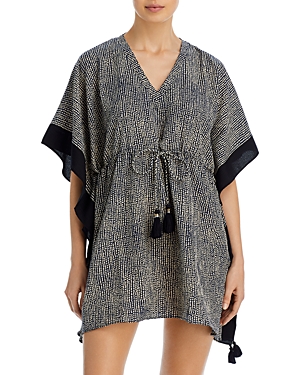 Echo Printed Dress Swim Cover-up In Navy