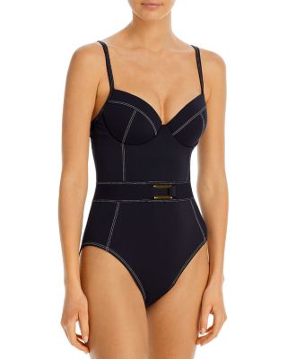 Bleu Rod Beattie Bleu by Rod Beattie Belted One Piece Swimsuit Bloomingdale s