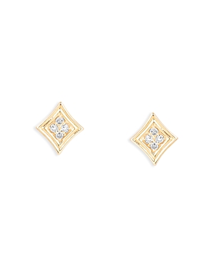 ADINA REYTER 14K YELLOW GOLD MAKE YOUR MOVE DIAMOND CLUSTER STUD EARRINGS