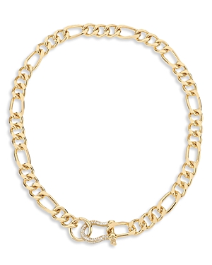 Ettika Cuffed Love Pave Collar Necklace in 18K Gold Plated, 16