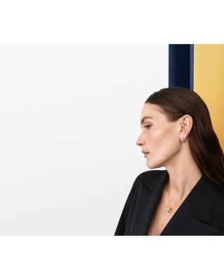 18K White & Yellow Gold Fusion Diamond Ear Cuff