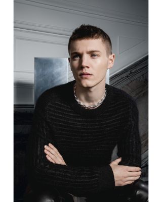 Sterling Silver Reflect Graduated Link Collar Necklace, 17.72"