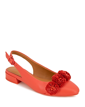 Shop Gentle Souls By Kenneth Cole Women's Anana Slip On Slingback Flats In Bright Coral
