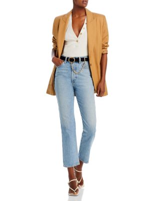 Heather V Neck Puff Sleeve Top 