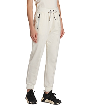 Moncler Drawstring-waist Cotton Track Pants In Ivory